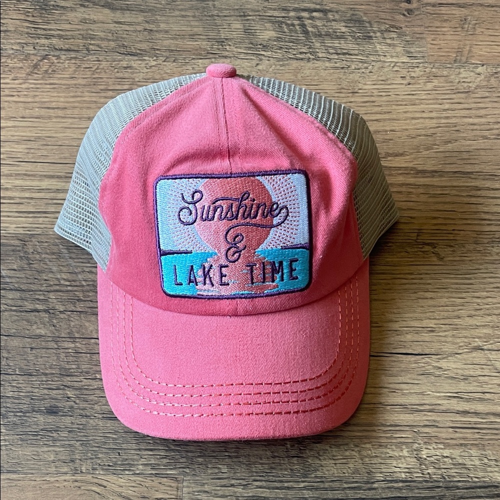 Sunshine and Lake Time Criss Cross baseball hat